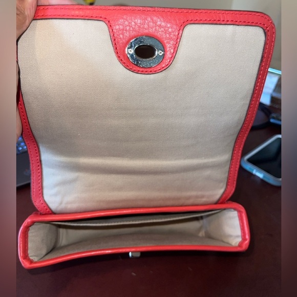 Coach Legacy Penny #19914 Bright Coral Crossbody w/Tassels Turn Lock EUC - Picture 10 of 15